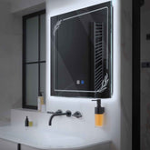 Espejo LED Cuadrado | Botones táctiles | Función antivaho | Luz blanca fría - Reyze Seria Good Vibes Model 1